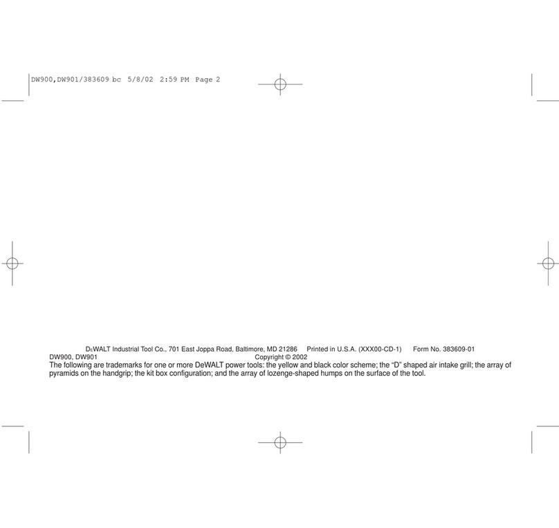 DeWalt 383609-01 User manual