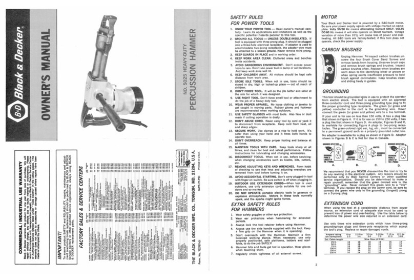 Black & Decker 5025 owner's manual
