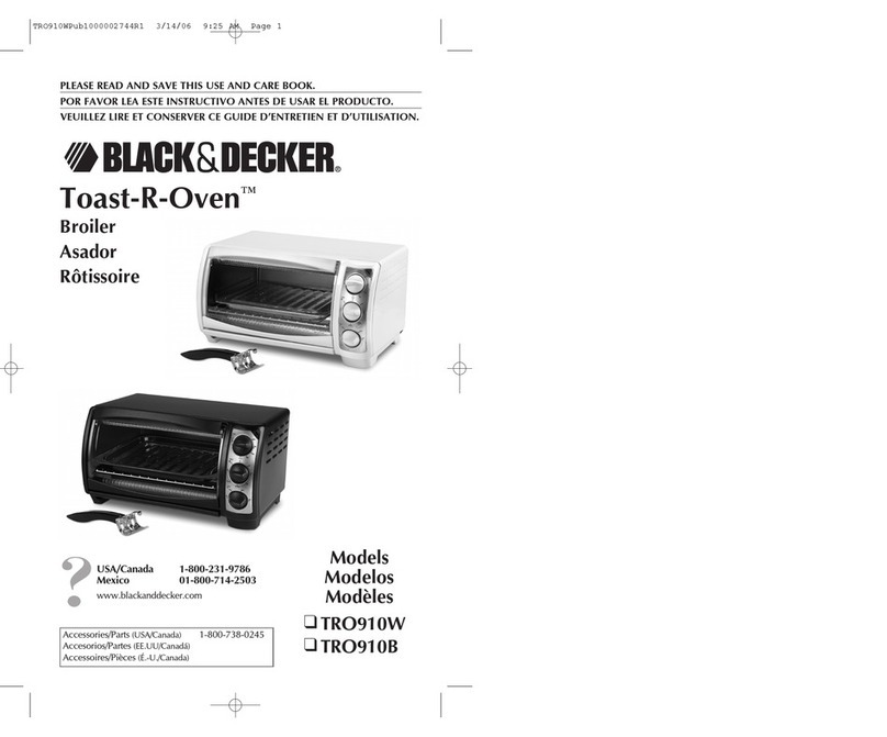 Black & Decker Toast-R-Oven TRO910B Installation instructions