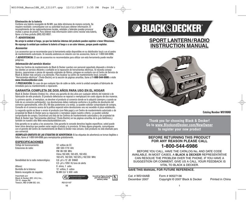 Black & Decker 90527136 instruction manual