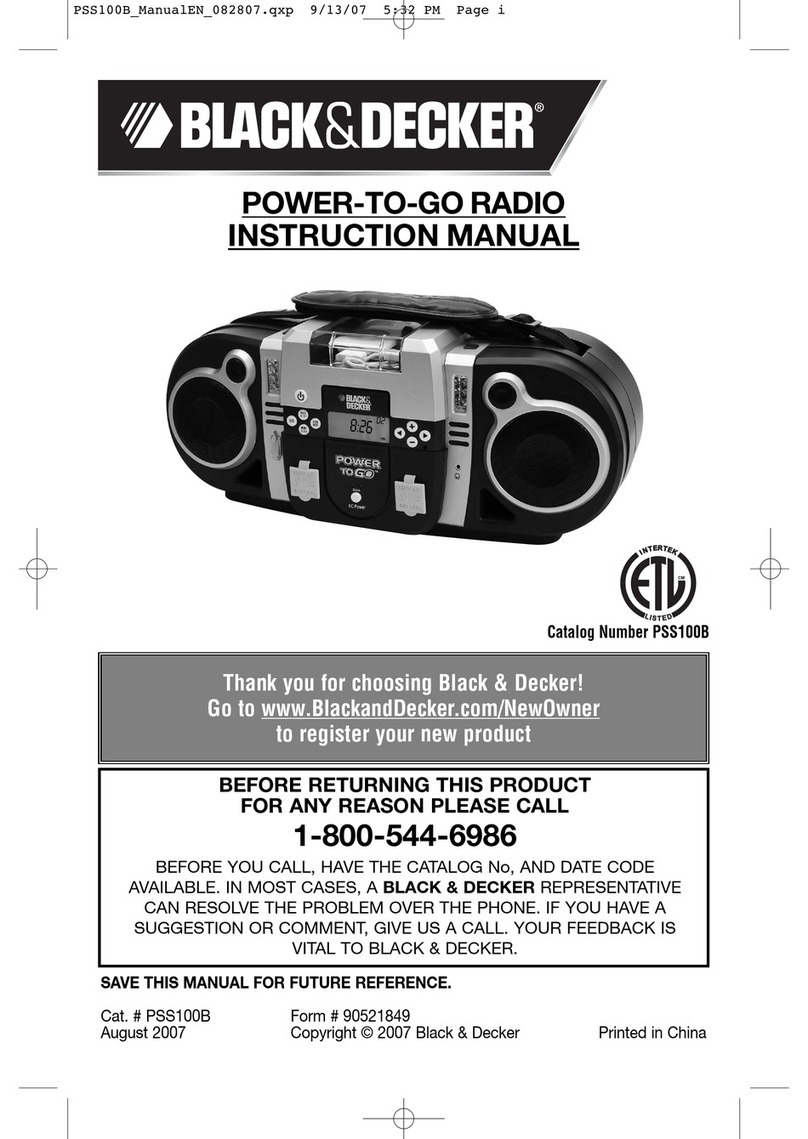 Black & Decker 90521849 User manual