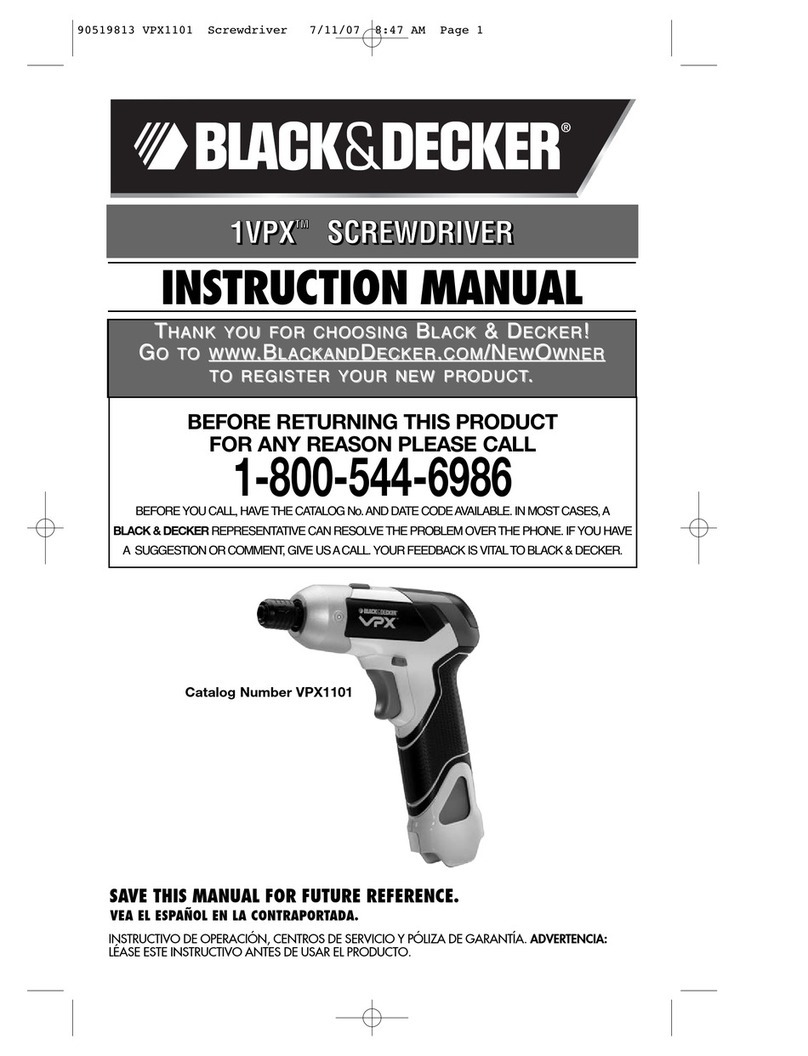 Black & Decker VPX1101 instruction manual