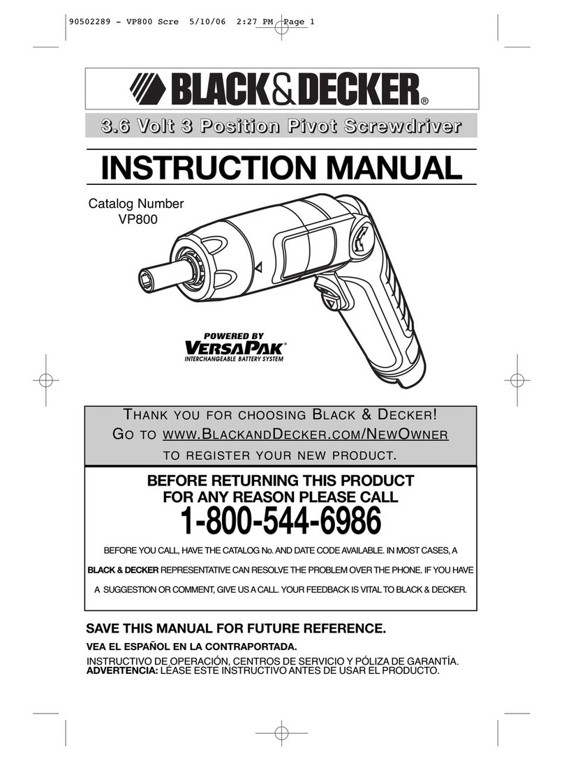 Black & Decker VP800 User manual Black & Decker VP800 User manual
