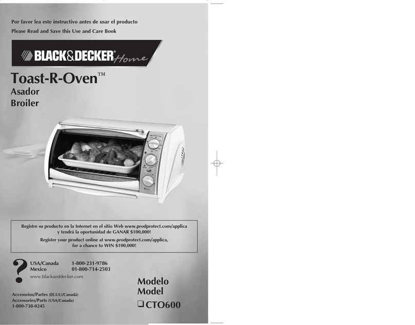 Black & Decker Toast-R-Oven CTO600 Installation instructions