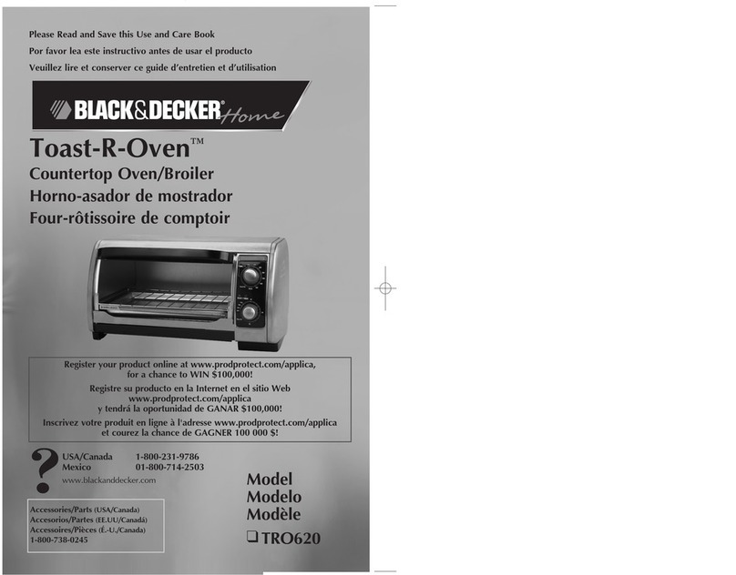 Black & Decker Toast-R-Oven TRO620 Installation instructions