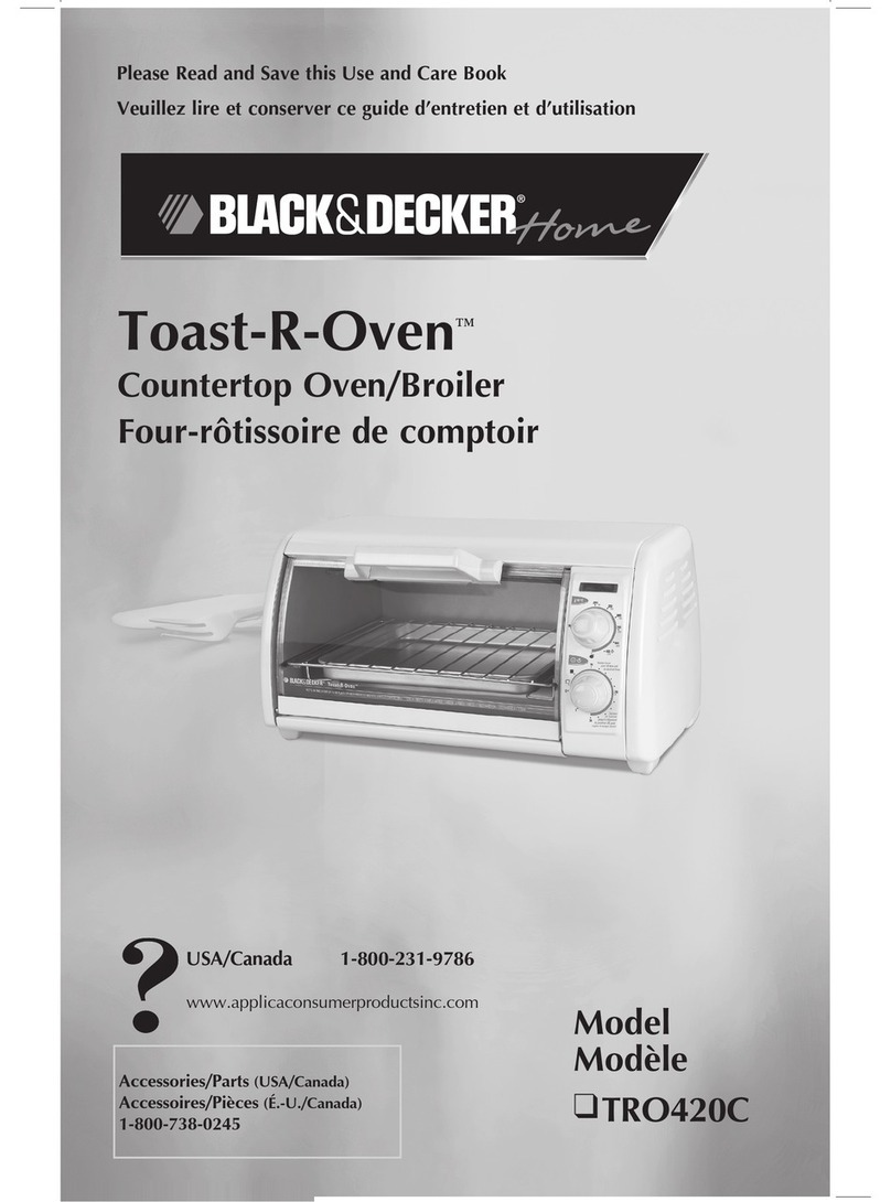 Black & Decker Toast-R-Oven TRO420C Installation instructions