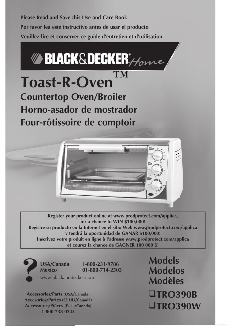 Black & Decker Toast-R-Oven TRO390B Installation instructions