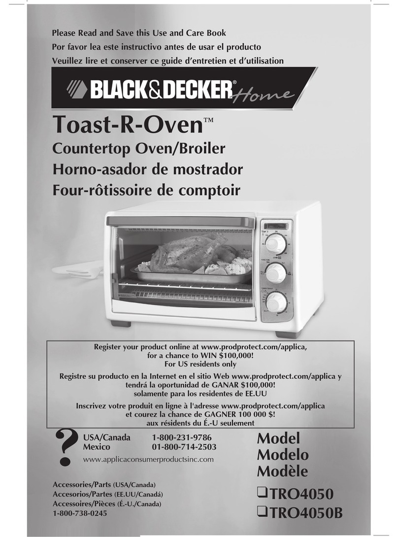 Black & Decker Toast-R-Oven TRO4050 Installation instructions
