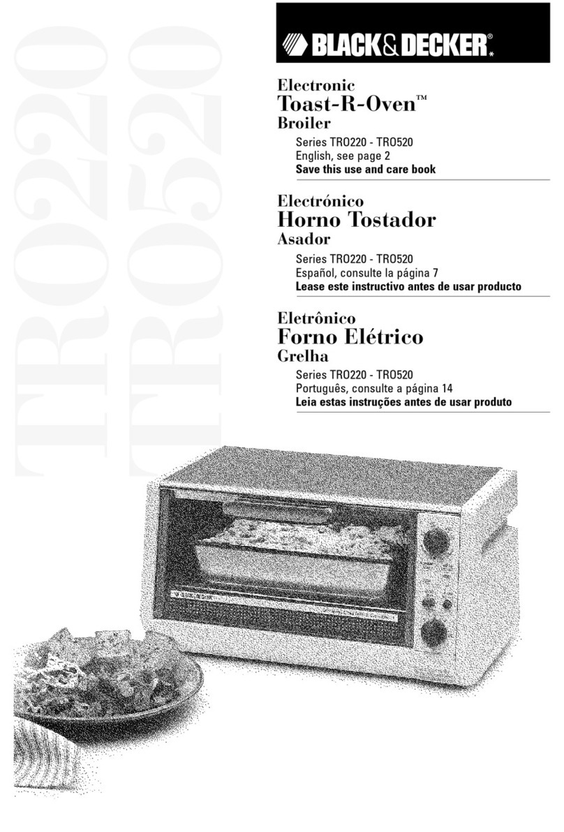 Black & Decker Toast-R-Oven TRO220 Series Installation instructions