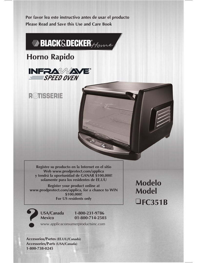 Black & Decker INFRAWAVE FC351B Installation instructions