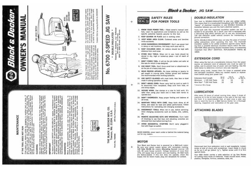 Black & Decker 6700 owner's manual