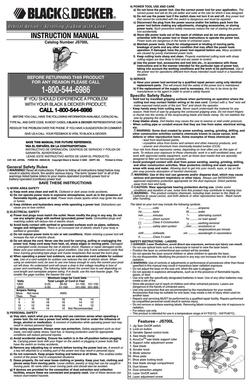Black & Decker 490525-00 User manual