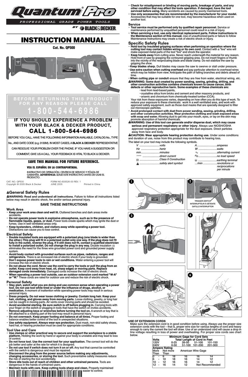Black & Decker Quantum Pro 633526-00 User manual