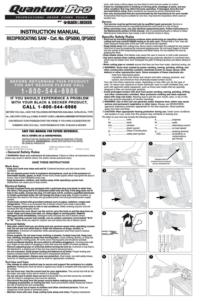 Black & Decker Quantum Pro 629634-00 instruction manual