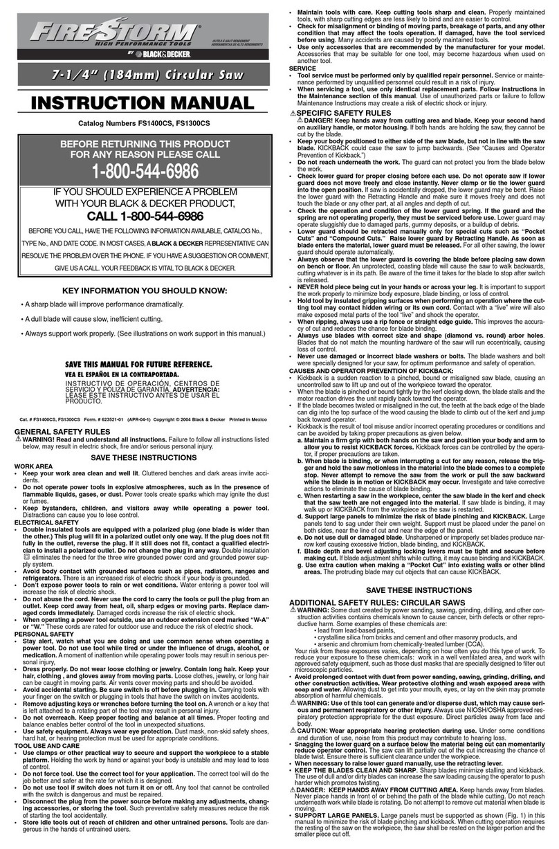 Black & Decker Firestorm FS1300CS User manual