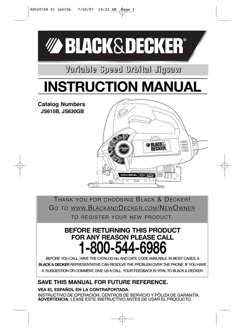 Black & Decker JS615B instruction manual