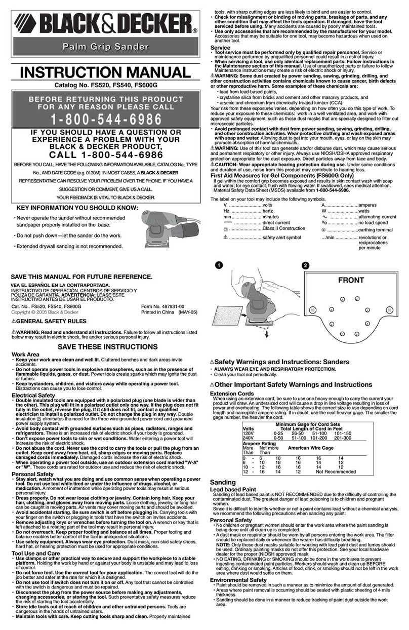 Black & Decker FS540 User manual
