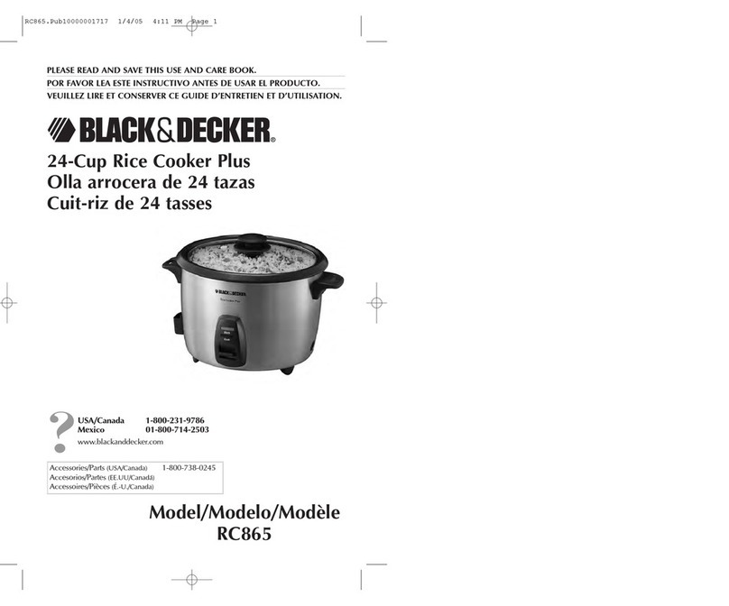 Black & Decker RC865 Installation instructions