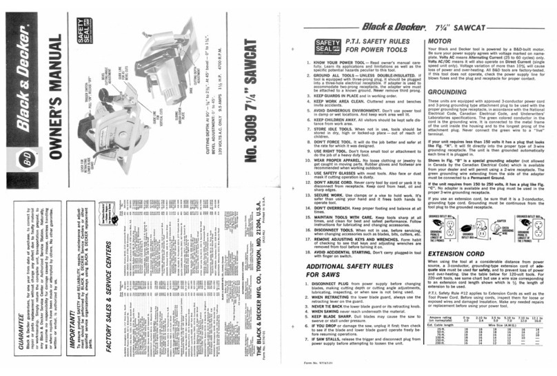 Black & Decker 3009 User manual