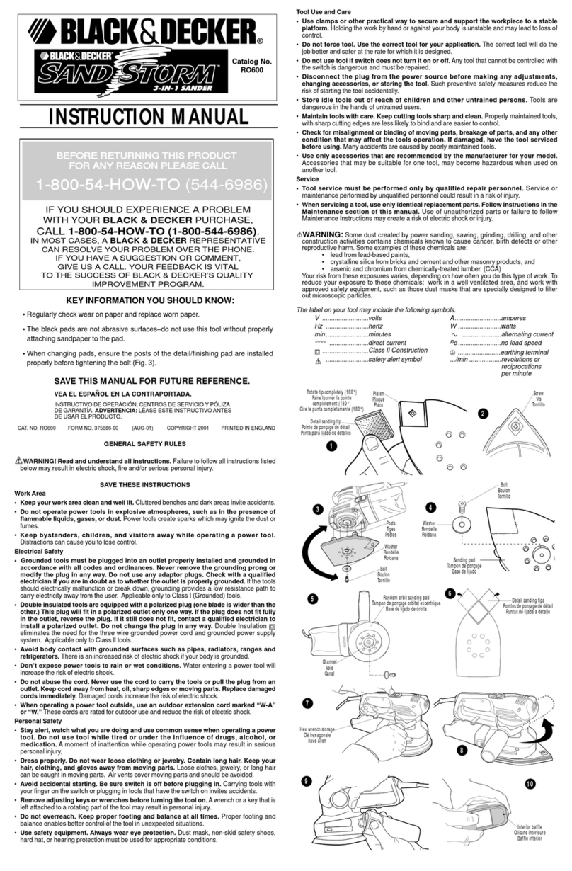 Black & Decker Sand Storm 375886-00 User manual