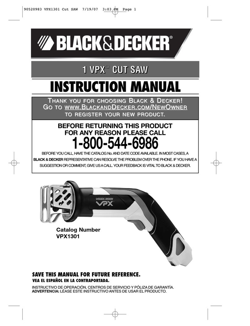 Black & Decker 1 VPX 90520983 instruction manual