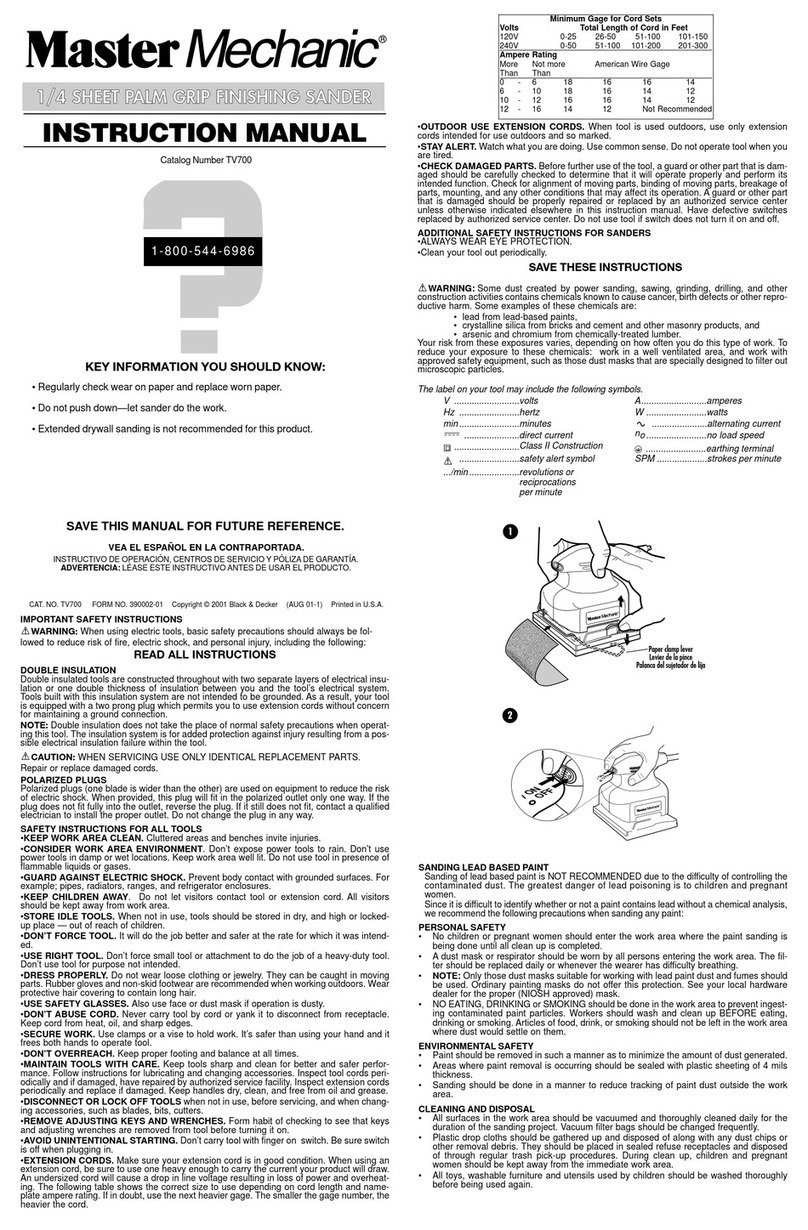 Black & Decker Master Mechanic 390002-01 User manual