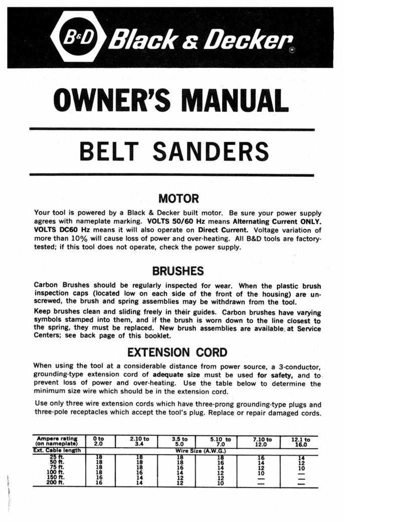 Black & Decker Belt Sander User manual