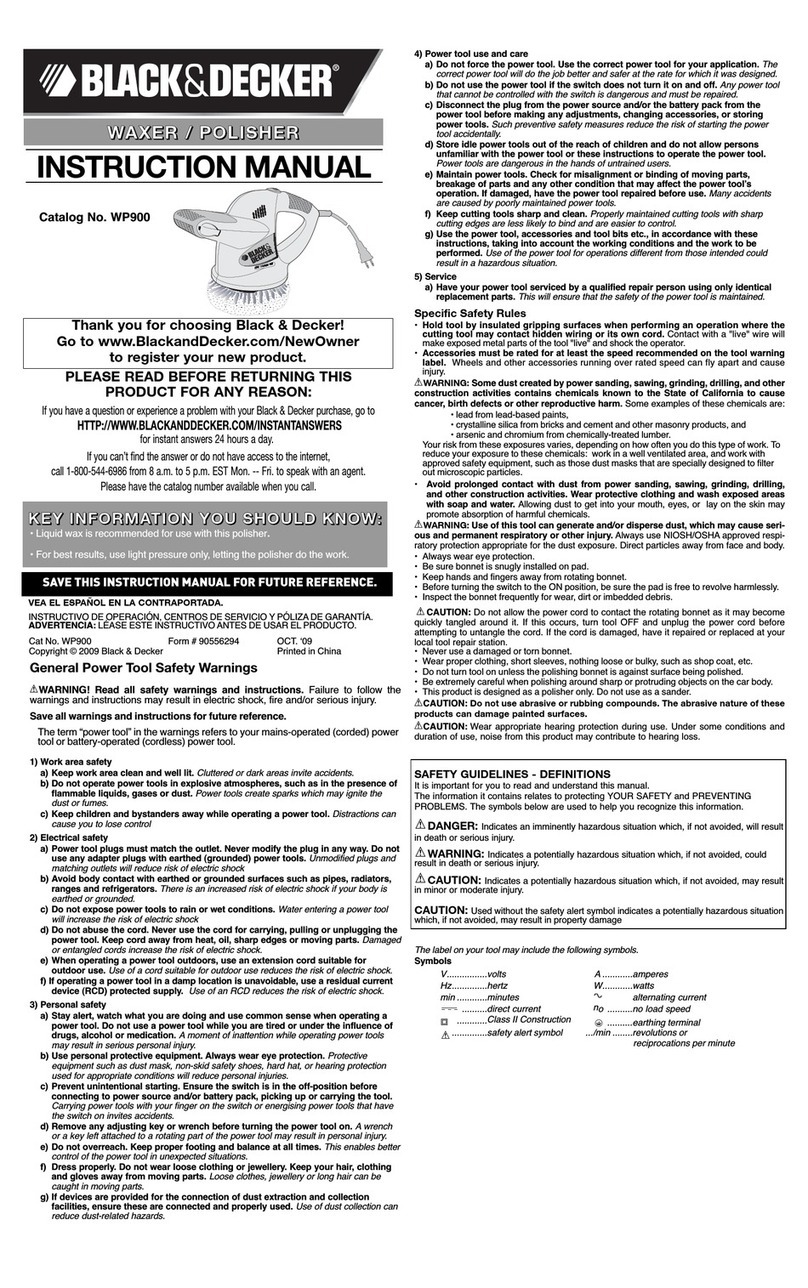Black & Decker WP900 User manual