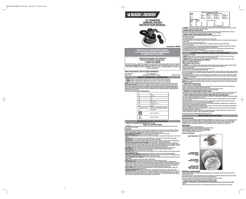 Black & Decker WP010B User manual Black & Decker WP010B User manual
