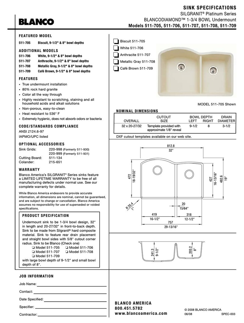 Blanco BLANCODIAMOND 511-705 User manual Blanco BLANCODIAMOND 511-705 User manual
