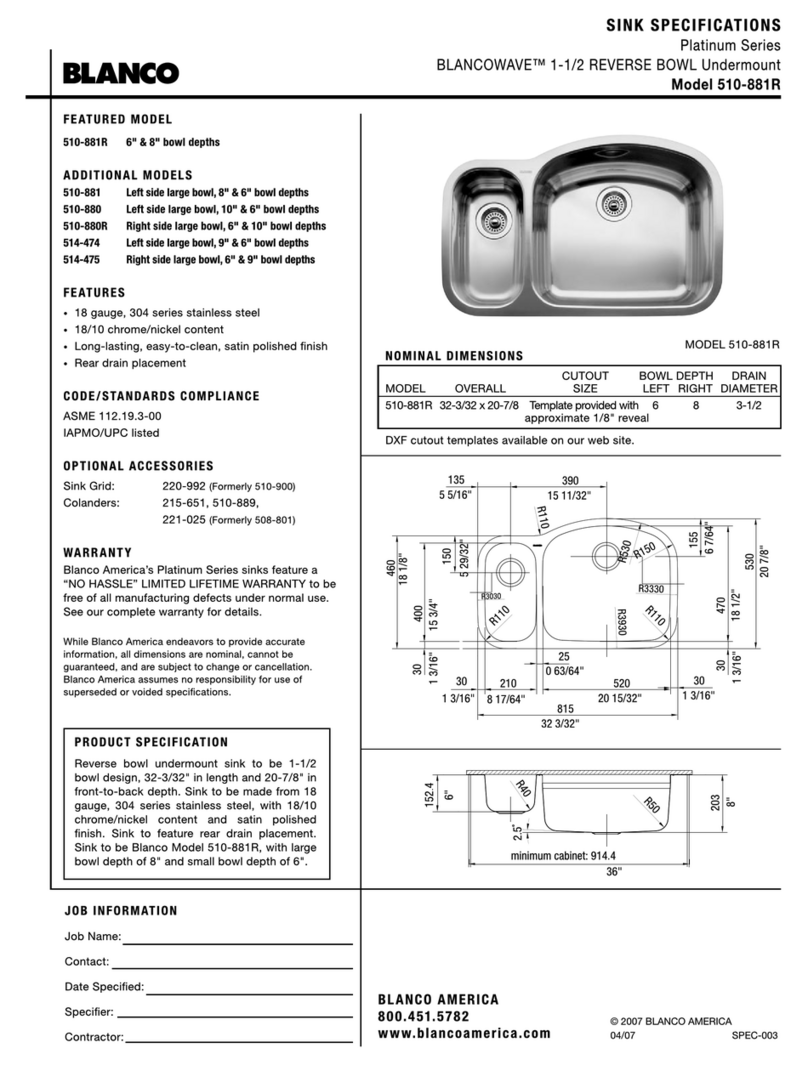 Blanco BLANCOWAVE 510-881R User manual Blanco BLANCOWAVE 510-881R User manual
