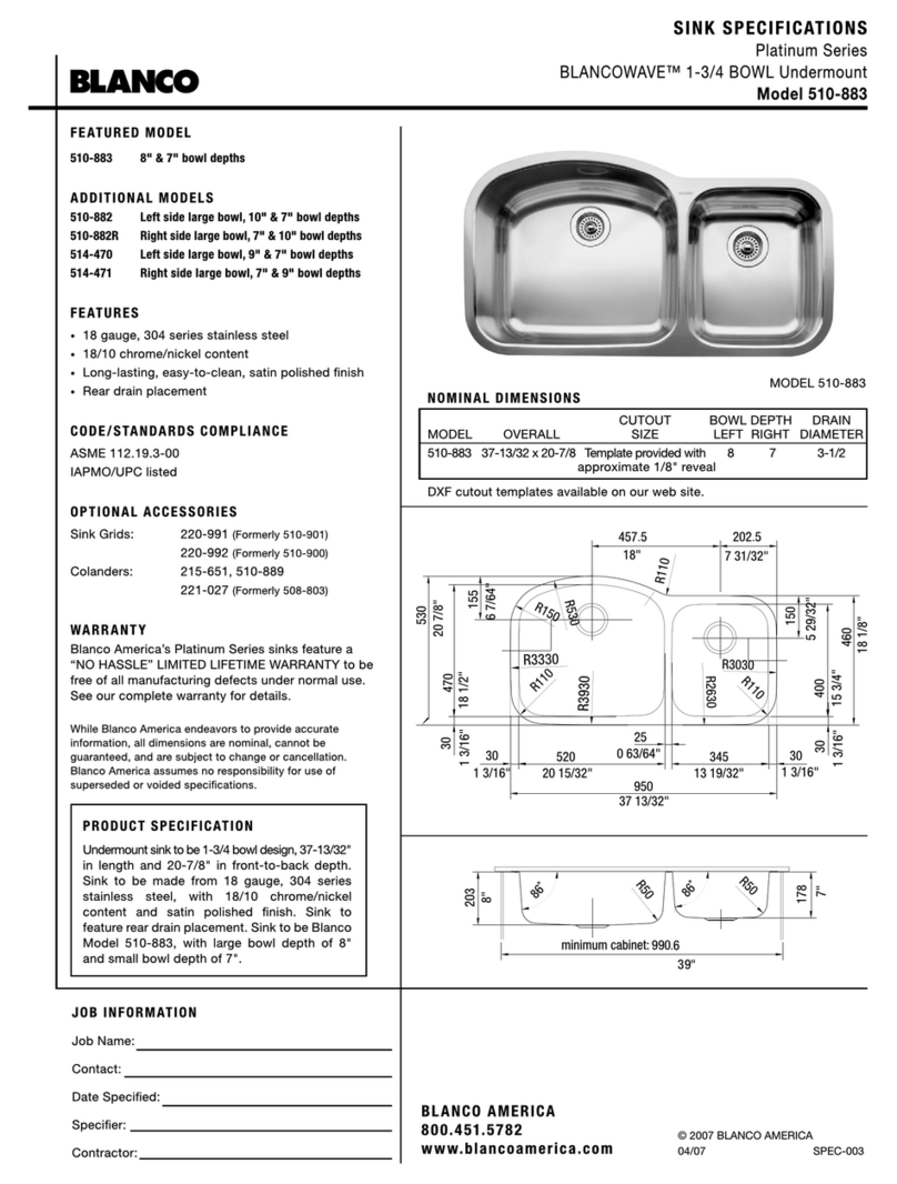 Blanco BLANCOWAVE 510-883 User manual Blanco BLANCOWAVE 510-883 User manual