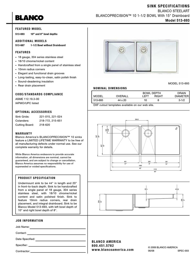 Blanco BLANCOPRECISION 513-693 User manual Blanco BLANCOPRECISION 513-693 User manual
