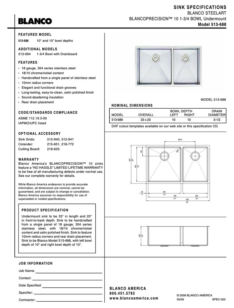 Blanco BLANCOPRECISION 513-688 User manual