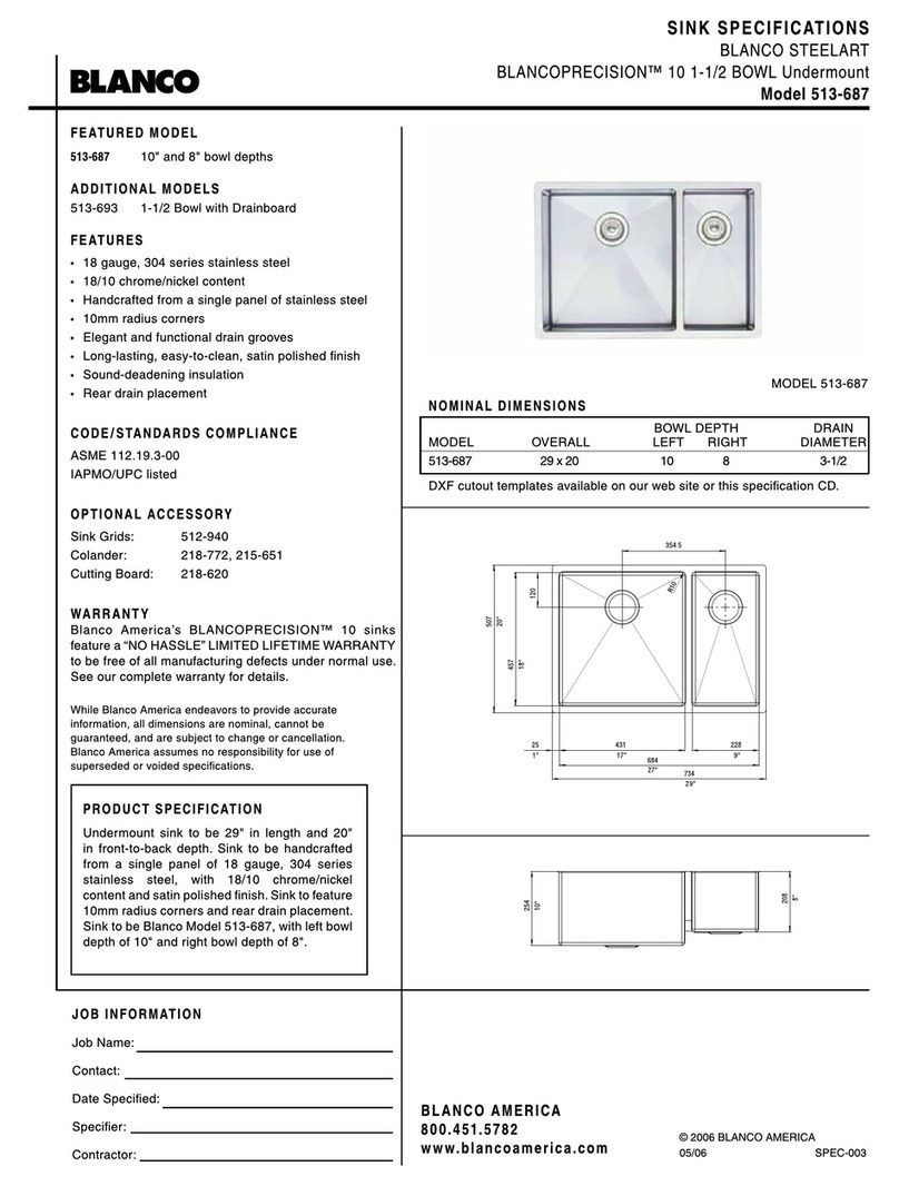 Blanco BLANCOPRECISION 513-687 User manual Blanco BLANCOPRECISION 513-687 User manual