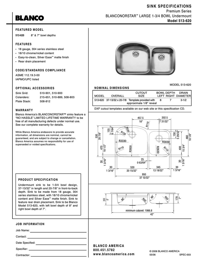 Blanco BLANCONORSTAR 513-620 Specifications