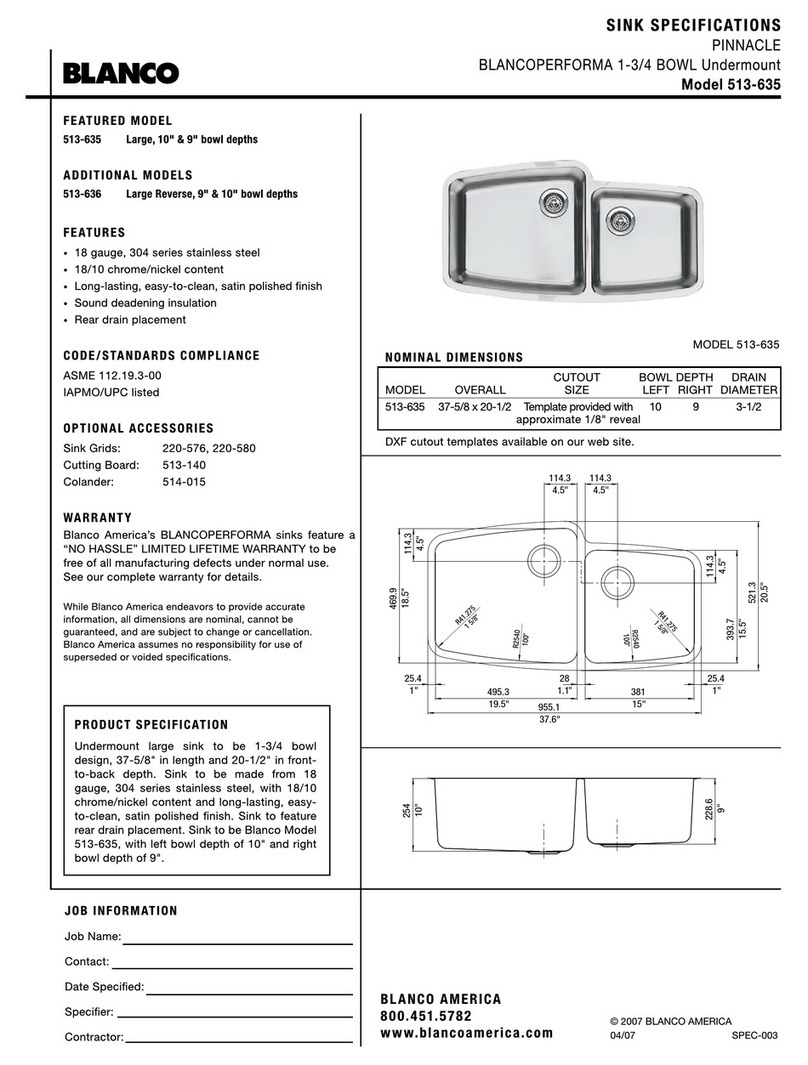 Blanco 513-635 User manual Blanco 513-635 User manual