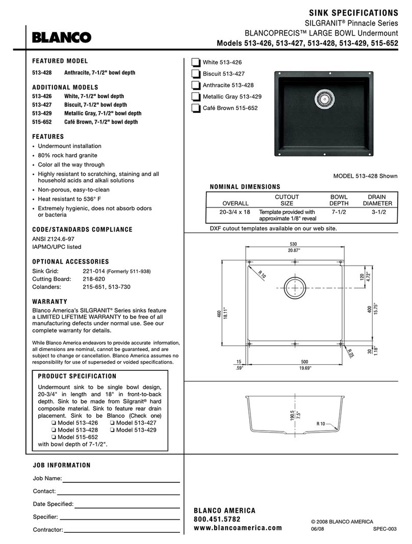 Blanco BLANCOPRECIS 513-427 User manual