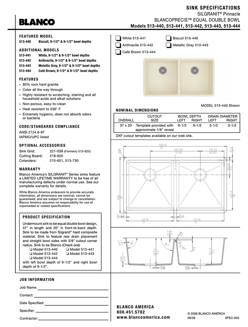 Blanco BLANCOPRECIS 513-440 User manual Blanco BLANCOPRECIS 513-440 User manual