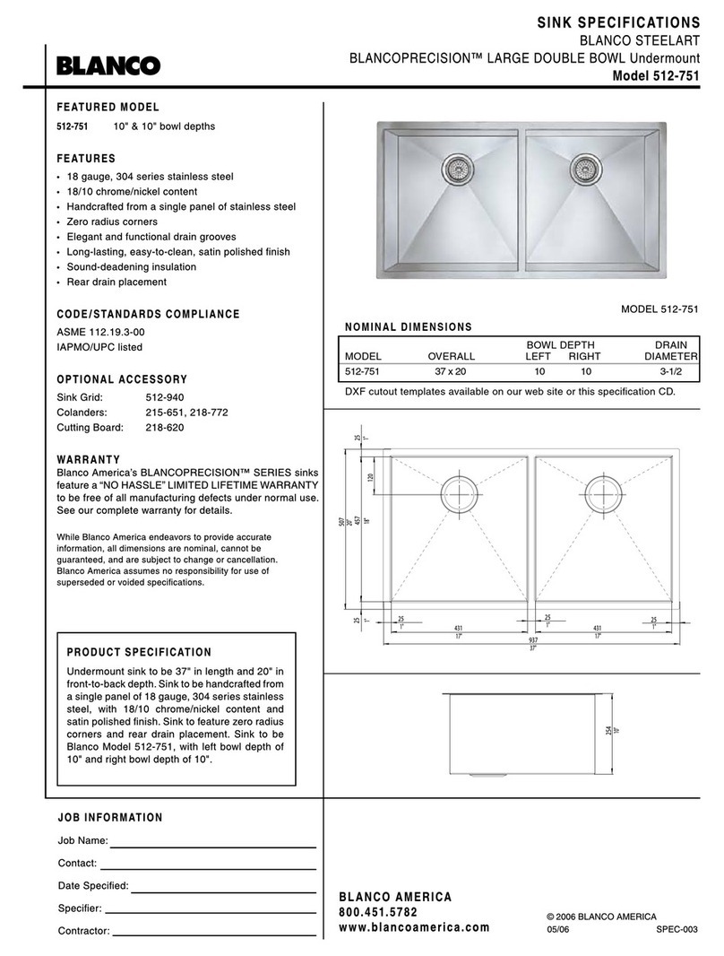 Blanco BLANCOPRECISION 512-751 User manual