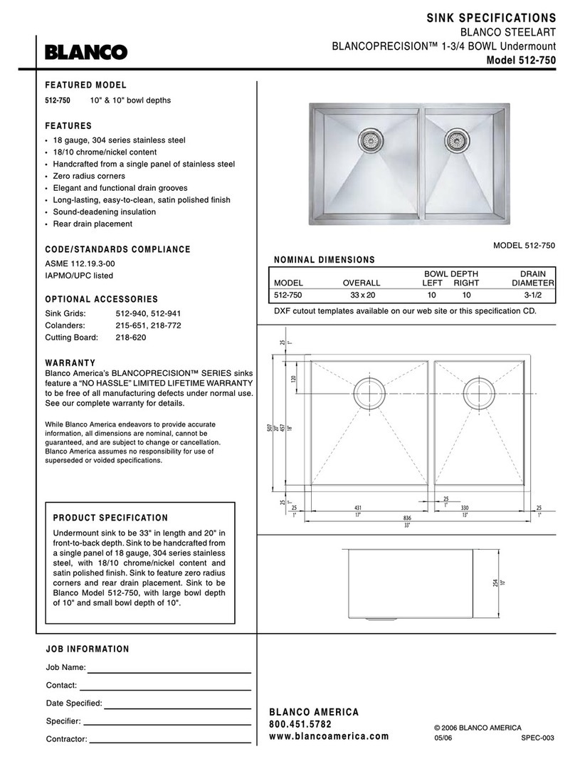 Blanco BLANCOPRECISION 512-750 User manual