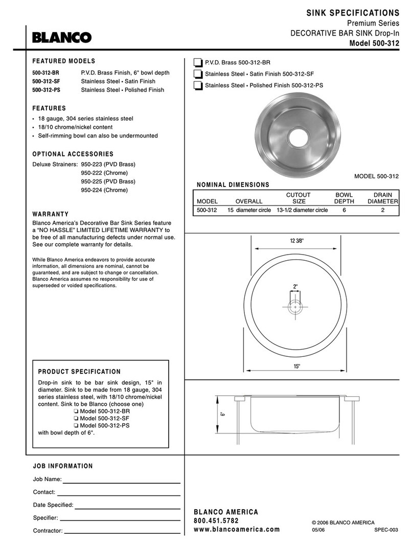 Blanco 500-312 User manual