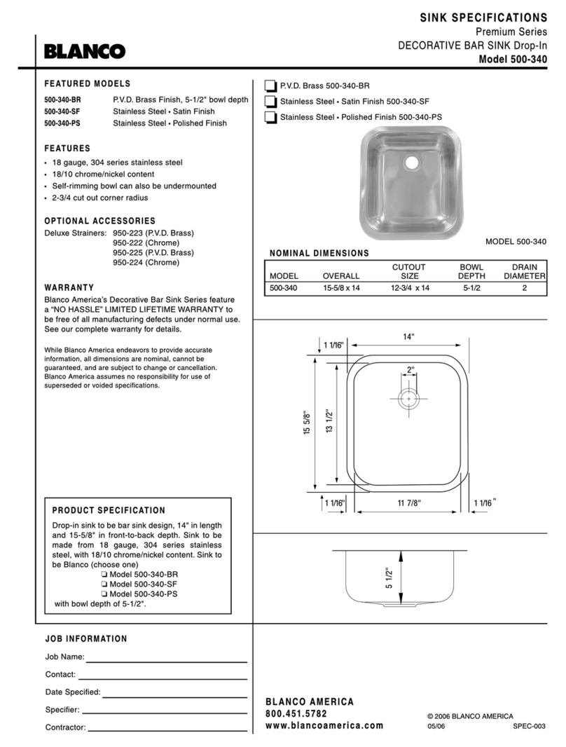 Blanco 500-340 User manual Blanco 500-340 User manual