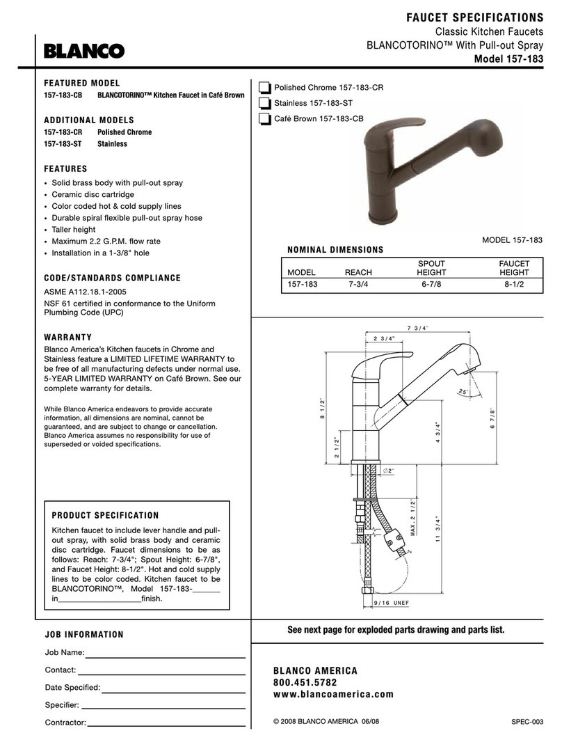 Blanco BLANCOTORINO 157-183 User manual Blanco BLANCOTORINO 157-183 User manual