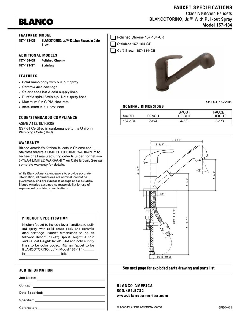 Blanco 157-184 User manual