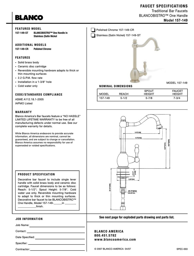 Blanco BLANCOBISTRO 157-149 User manual Blanco BLANCOBISTRO 157-149 User manual