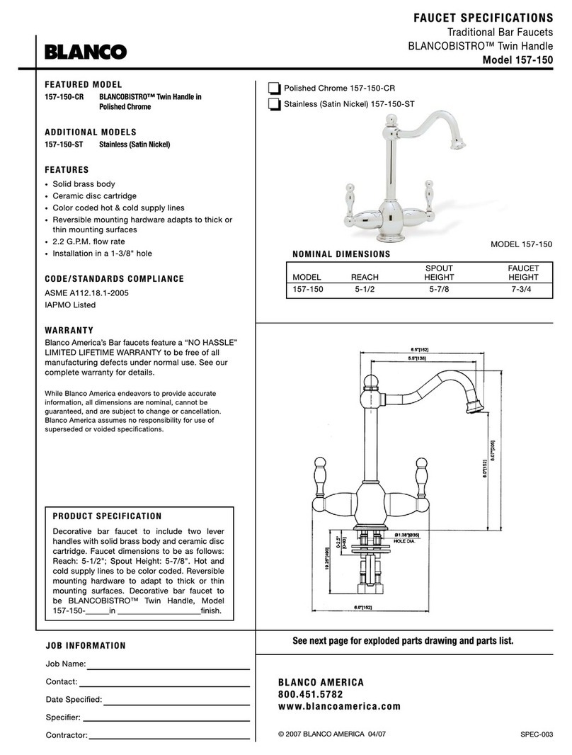 Blanco 157-150 User manual Blanco 157-150 User manual