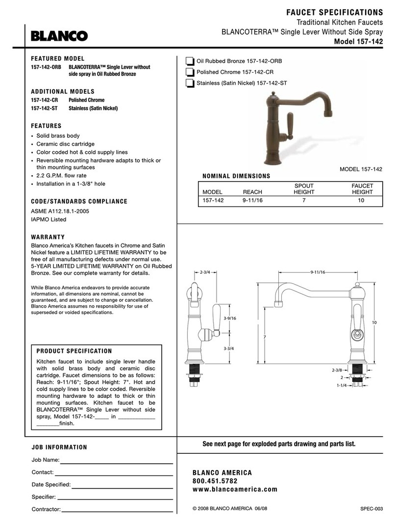 Blanco BLANCOTERRA 157-142 User manual Blanco BLANCOTERRA 157-142 User manual