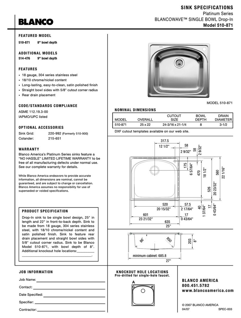 Blanco BLANCOWAVE 510-871 User manual Blanco BLANCOWAVE 510-871 User manual