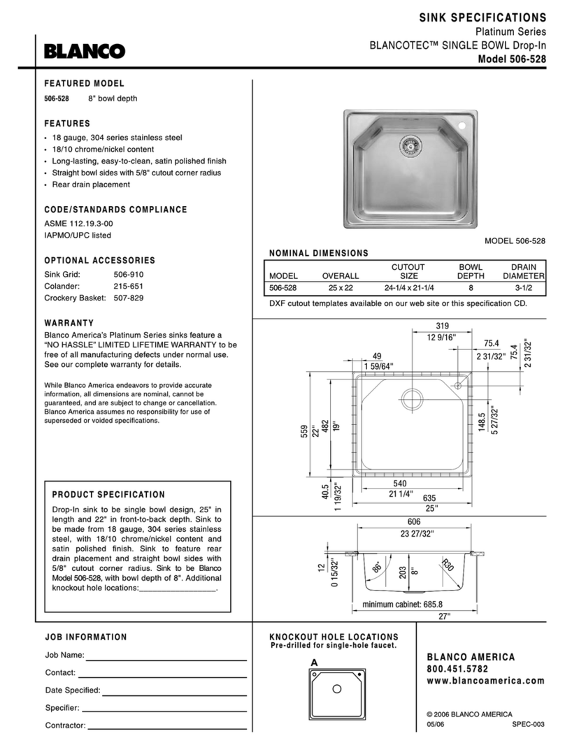 Blanco BLANCOTEC 506-528 Specifications